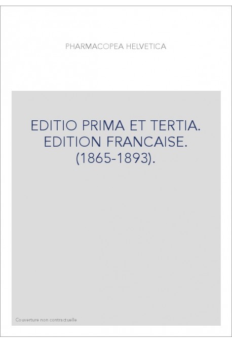 EDITIO PRIMA ET TERTIA. EDITION FRANCAISE. (1865-1893).