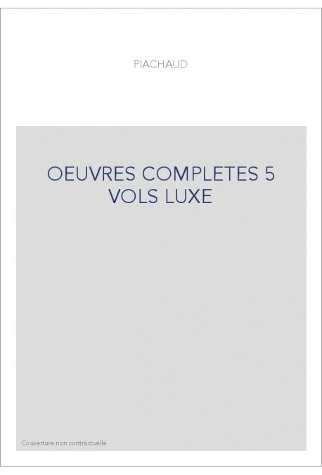 OEUVRES COMPLETES 5 VOLS LUXE
