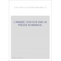 L'ANNEE 1939 VUE PAR LA PRESSE ROMANDE.