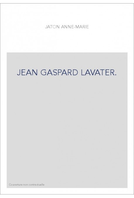 JEAN GASPARD LAVATER.