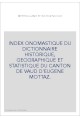 INDEX ONOMASTIQUE DU DICTIONNAIRE HISTORIQUE, GEOGRAPHIQUE ET STATISTIQUE DU CANTON DE VAUD D'EUGENE MOTTAZ.