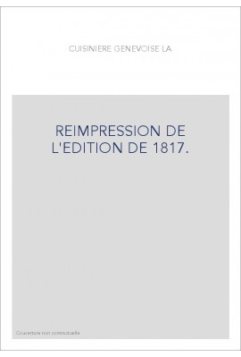 REIMPRESSION DE L'EDITION DE 1817.