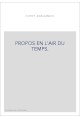 PROPOS EN L'AIR DU TEMPS.