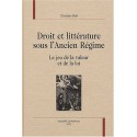 DROIT ET LITTERATURE SOUS L'ANCIEN REGIME LE JEU DE LA VALEUR ET DE LA LOI