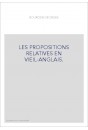 LES PROPOSITIONS RELATIVES EN VIEIL-ANGLAIS.