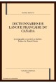 DICTIONNAIRES DE LANGUE FRANCAISE DU CANADA