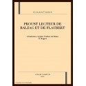 PROUST LECTEUR DE BALZAC ET DE FLAUBERT