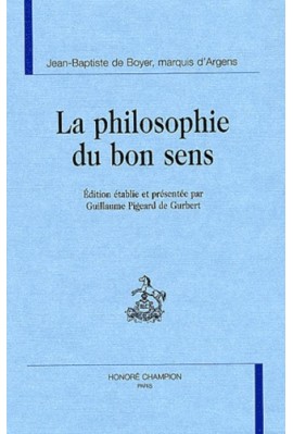 LA PHILOSOPHIE DU BON SENS