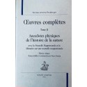 OEUVRES COMPLETES. TOME 2 ANECDOTES PHYSIQUES DE L'HISTOIRE DE LA NATURE