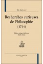 RECHERCHES CURIEUSES DE PHILOSOPHIE (1714)