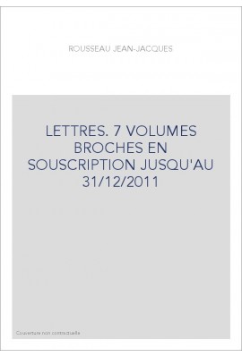 SOUSCRIPTION LETTRES 7 VOLS
