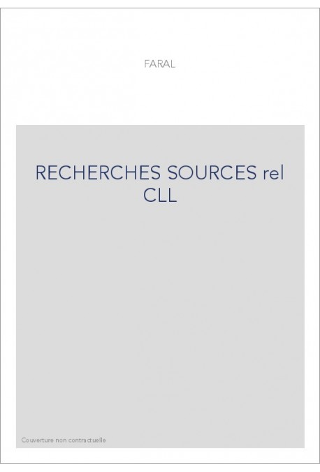 RECHERCHES SUR LES SOURCES LATINES DES CONTES ET ROMANS COURTOIS DU MOYEN AGE.