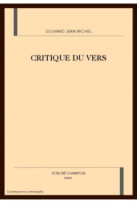 CRITIQUE DU VERS