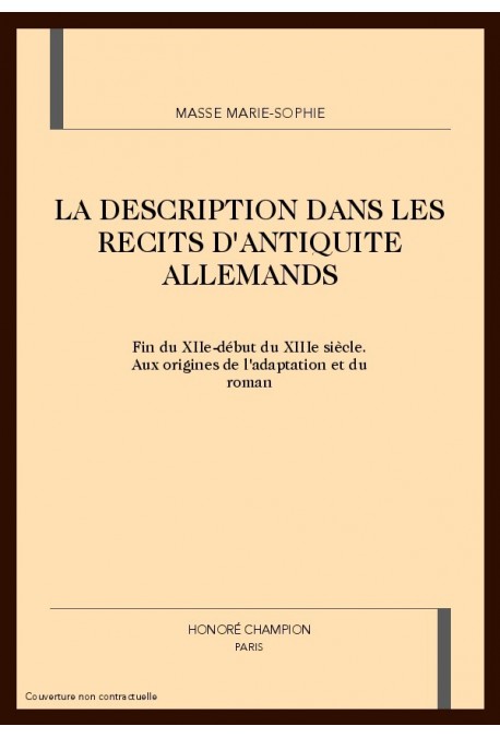 LA DESCRIPTION DANS LES RECITS D'ANTIQUITE ALLEMANDS
