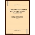 LA DESCRIPTION DANS LES RECITS D'ANTIQUITE ALLEMANDS