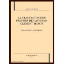 LA TRADUCTION DES PSAUMES DE DAVID PAR CLEMENT MAROT
