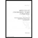 OEUVRES COMPLETES XIII. ARTICLES ET CHRONIQUES. TOME III. 1924-1931