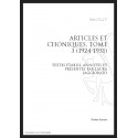 OEUVRES COMPLETES XIII. ARTICLES ET CHRONIQUES. TOME III. 1924-1931