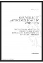 OEUVRES COMPLETES VIII. NOUVELLES ET MORCEAUX.TOME IV. 1915-1921