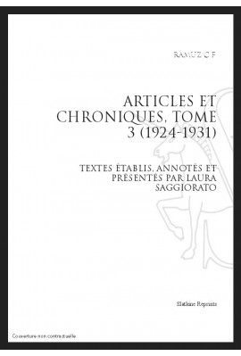 OEUVRES COMPLETES XIII. ARTICLES ET CHRONIQUES. TOME III. 1924-1931