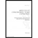 OEUVRES COMPLETES XIV. ARTICLES ET CHRONIQUES. TOME IV. 1932-1947