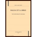 BALZAC ET LA BIBLE UNE HERMENEUTIQUE DU ROMANESQUE