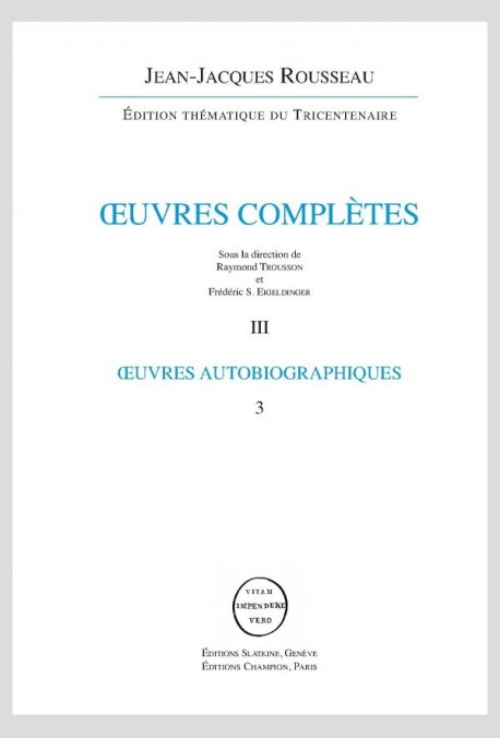 ROUSSEAU JUGE DE JEAN-JACQUES