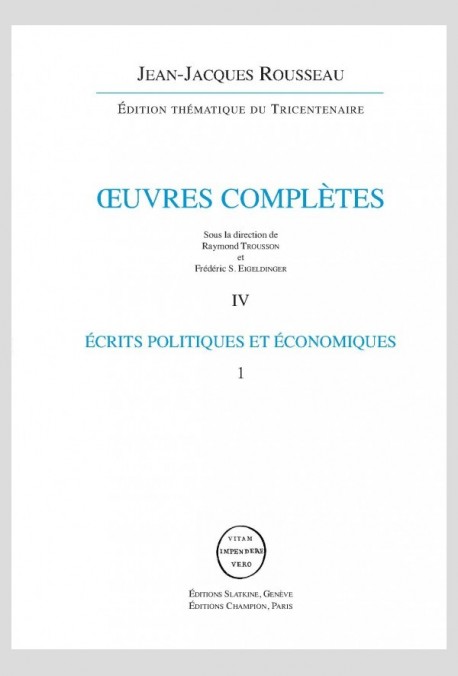 ÉCRITS POLITIQUES ET ÉCONOMIQUES VOL 1