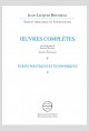 ÉCRITS POLITIQUES ET ÉCONOMIQUES VOL 2