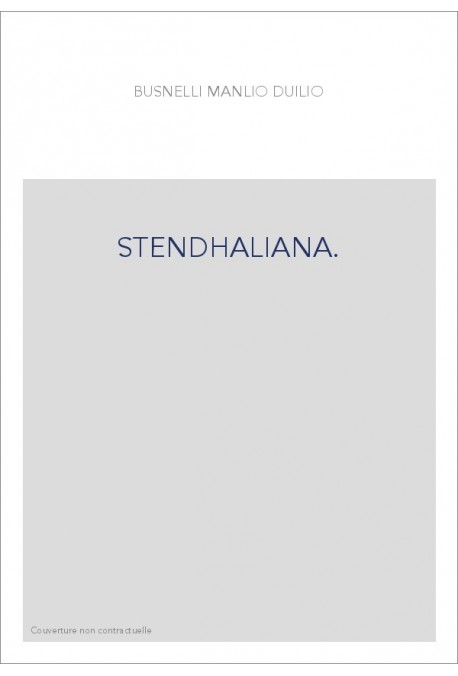 STENDHALIANA.