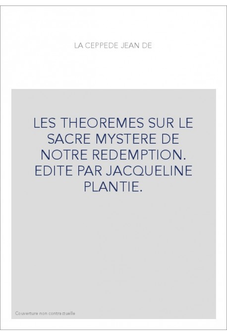 LES THEOREMES SUR LE SACRE MYSTERE DE NOTRE REDEMPTION