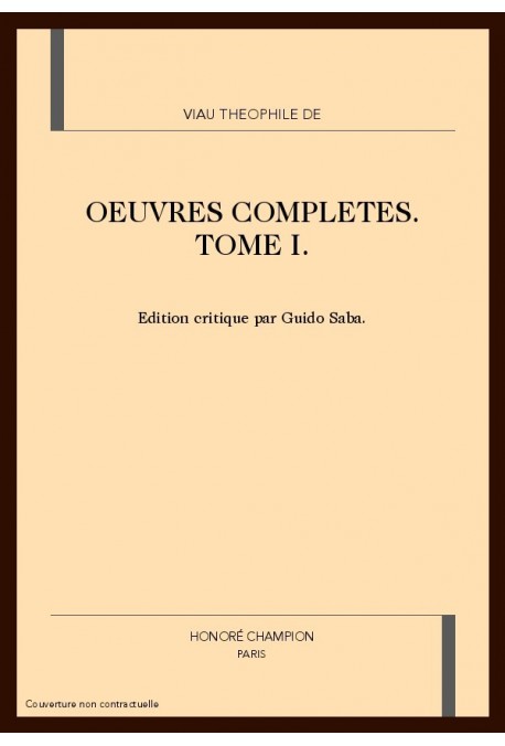 OEUVRES COMPLETES. TOME I. PREMIERE PARTIE. TRAITE DE L'IMMORTALITE DE L'AME OU LA MORT ... POESIES, LARISSA