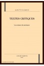 TEXTES CRITIQUES. LES RAISONS DU SENTIMENT.