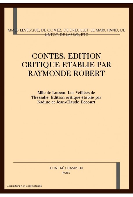CONTES - BIBLIOTHEQUE DES GENIES ET DES FEES - 13. MADEMOISELLE DE LUSSAN, LES "VEILLEES DE THESSALIE"