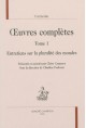 ŒUVRES COMPLÈTES TOME 1 ENTRETIENS SUR LA PLURALITÉ DES MONDES