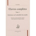 ŒUVRES COMPLÈTES TOME 1 ENTRETIENS SUR LA PLURALITÉ DES MONDES