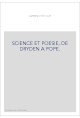 SCIENCE ET POESIE, DE DRYDEN A POPE.