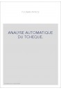 ANALYSE AUTOMATIQUE DU TCHEQUE.