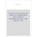 LE ROLE DE LA PUBLICITE DANS LES CAMPAGNES ELECTORALES BRITANNIQUES DE 1964, 1966 ET 1970.
