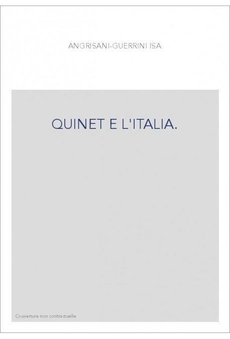 QUINET E L'ITALIA.