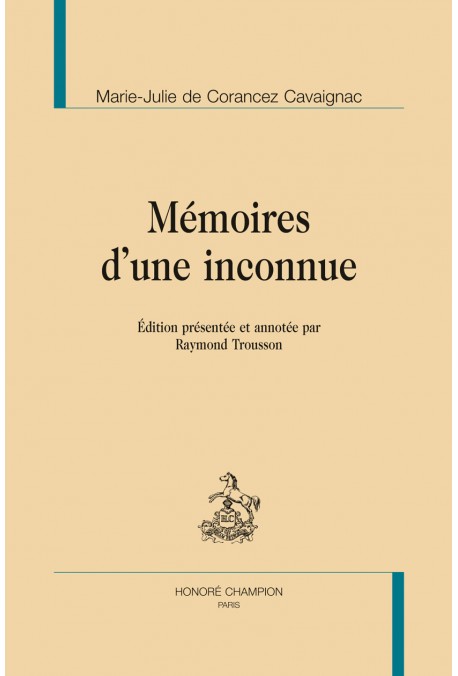 MÉMOIRES D'UNE INCONNUE