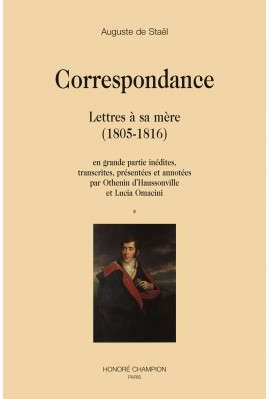 CORRESPONDANCE LETTRES À SA MÈRE (1805-1816)