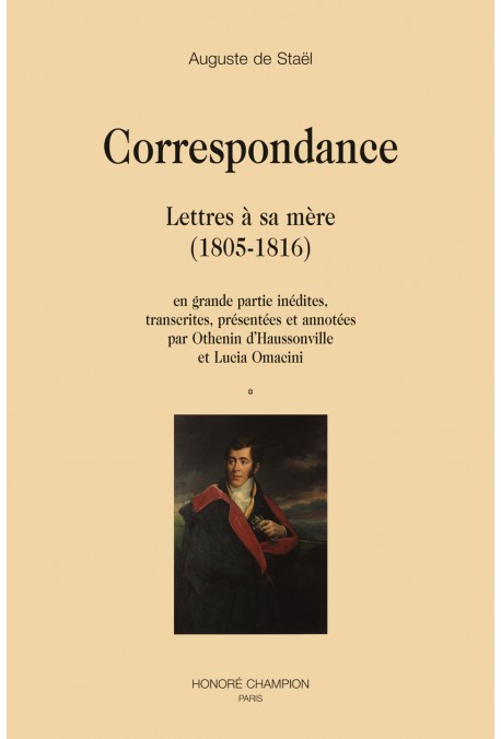CORRESPONDANCE LETTRES À SA MÈRE (1805-1816)