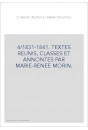 CORRESPONDANCE LAMARTINE-VIRIEU. TOME 4 : 1831-1841.