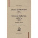 PROPOS DE LITTERATURE (1894)