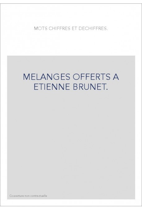 MOTS CHIFFRES ET DECHIFFRES.