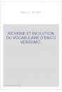 RICHESSE ET EVOLUTION DU VOCABULAIRE D'ERICO VERISSIMO.