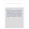 ERNST ROBERT CURTIUS ET L'IDEE D'EUROPE.