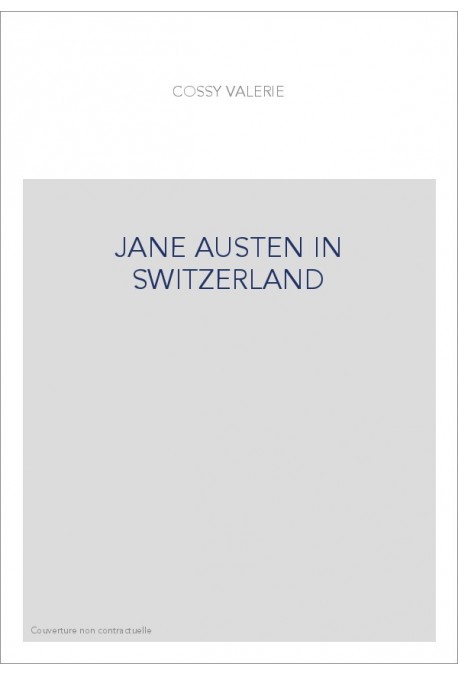 JANE AUSTEN IN SWITZERLAND