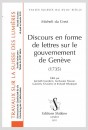 DISCOURS EN FORME DE LETTRES SUR LE GOUVERNEMENT DE GENEVE 1735